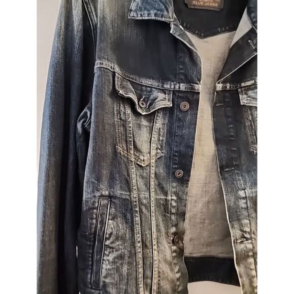 Vintage replay wv830 denim womens jacket Distressed sz Large Made In Italy Asolo - Picture 5 of 15